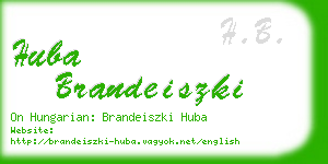 huba brandeiszki business card